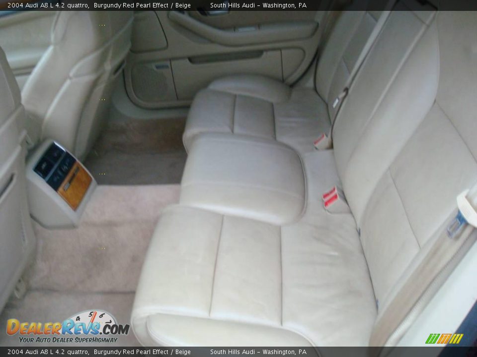 2004 Audi A8 L 4.2 quattro Burgundy Red Pearl Effect / Beige Photo #9