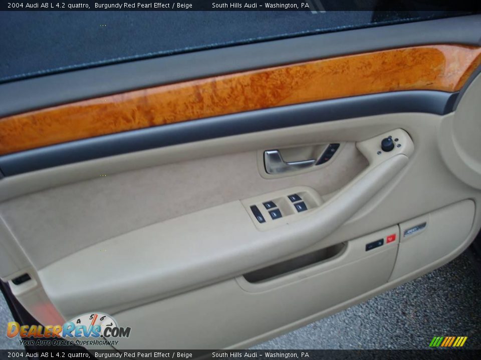 2004 Audi A8 L 4.2 quattro Burgundy Red Pearl Effect / Beige Photo #11