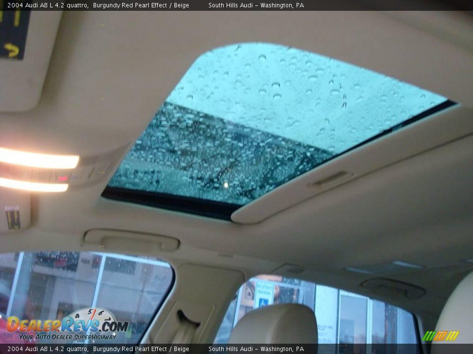 2004 Audi A8 L 4.2 quattro Burgundy Red Pearl Effect / Beige Photo #12