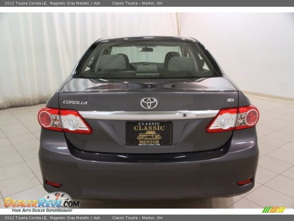 2012 Toyota Corolla LE Magnetic Gray Metallic / Ash Photo #16