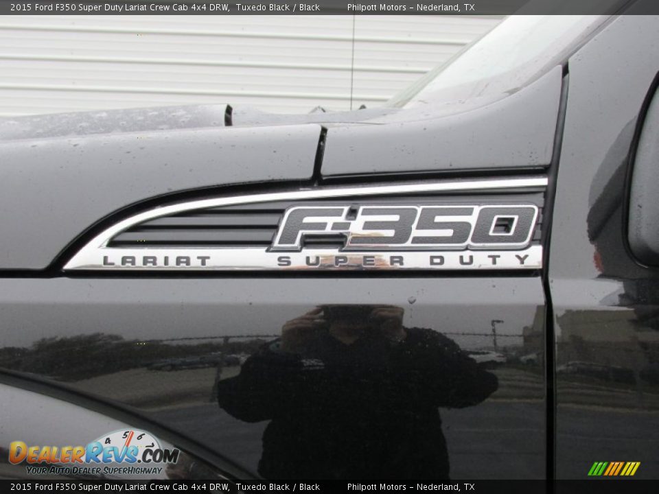2015 Ford F350 Super Duty Lariat Crew Cab 4x4 DRW Tuxedo Black / Black Photo #14