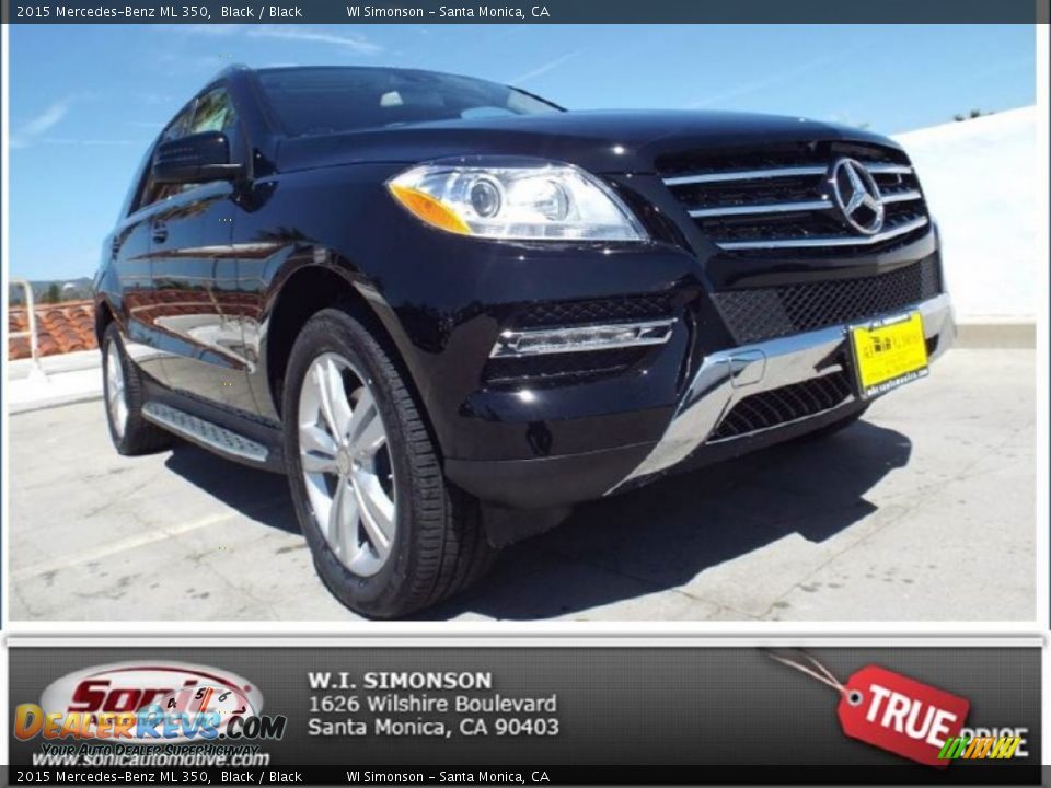 2015 Mercedes-Benz ML 350 Black / Black Photo #1