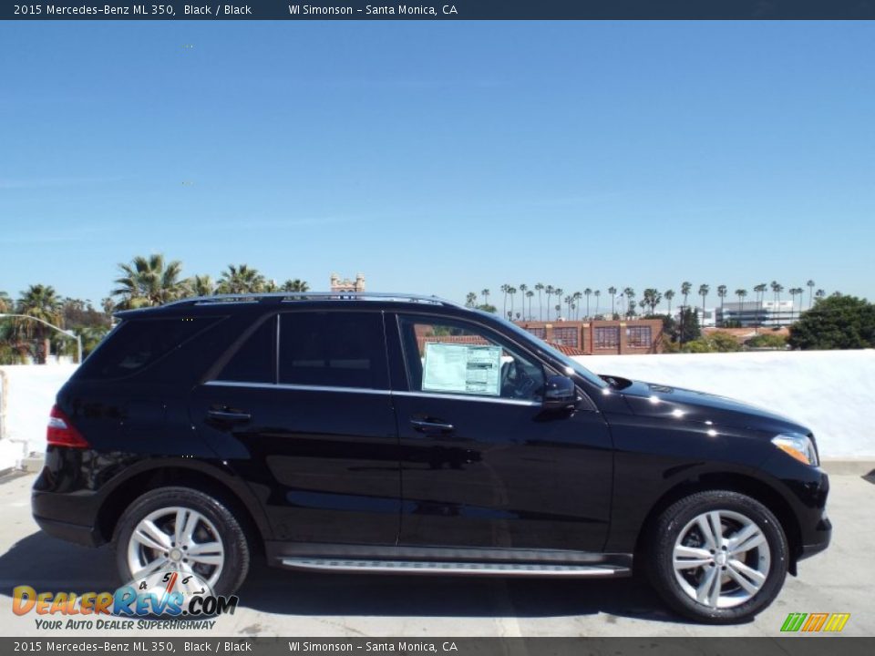2015 Mercedes-Benz ML 350 Black / Black Photo #3