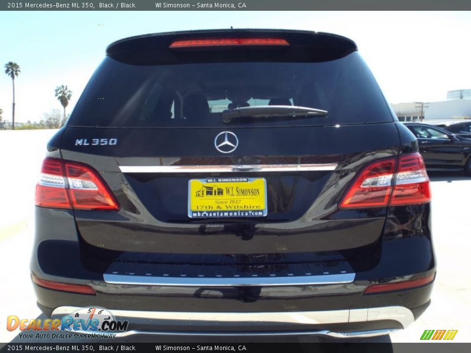2015 Mercedes-Benz ML 350 Black / Black Photo #5