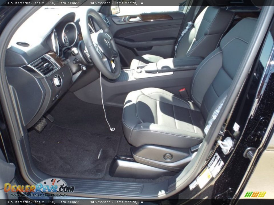 2015 Mercedes-Benz ML 350 Black / Black Photo #7