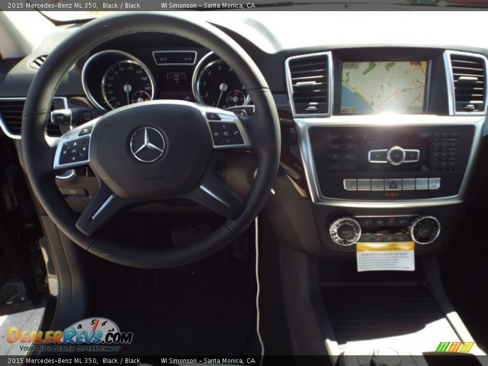 2015 Mercedes-Benz ML 350 Black / Black Photo #9