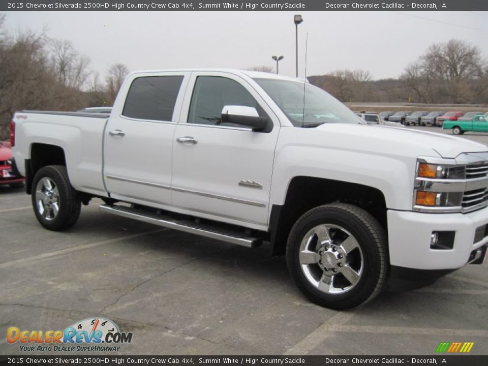 2015 Chevrolet Silverado 2500HD High Country Crew Cab 4x4 Summit White / High Country Saddle Photo #3