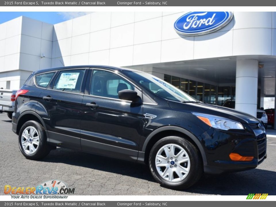 2015 Ford Escape S Tuxedo Black Metallic / Charcoal Black Photo #1