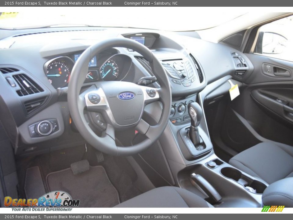 2015 Ford Escape S Tuxedo Black Metallic / Charcoal Black Photo #8