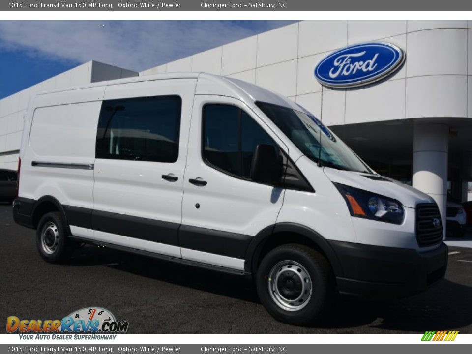 2015 Ford Transit Van 150 MR Long Oxford White / Pewter Photo #1