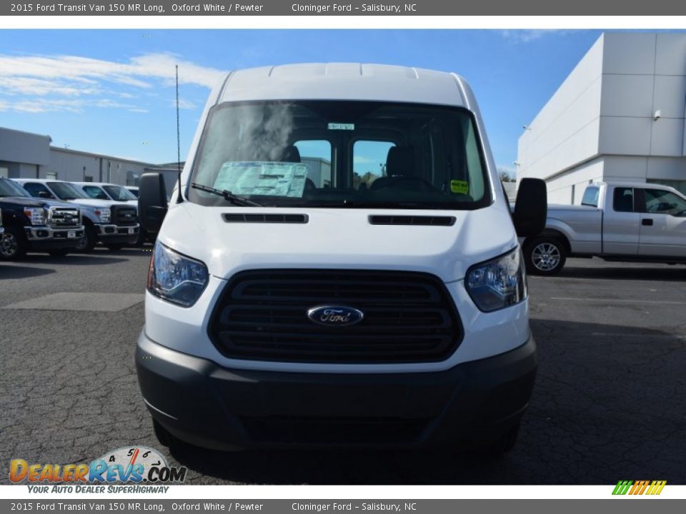 2015 Ford Transit Van 150 MR Long Oxford White / Pewter Photo #4