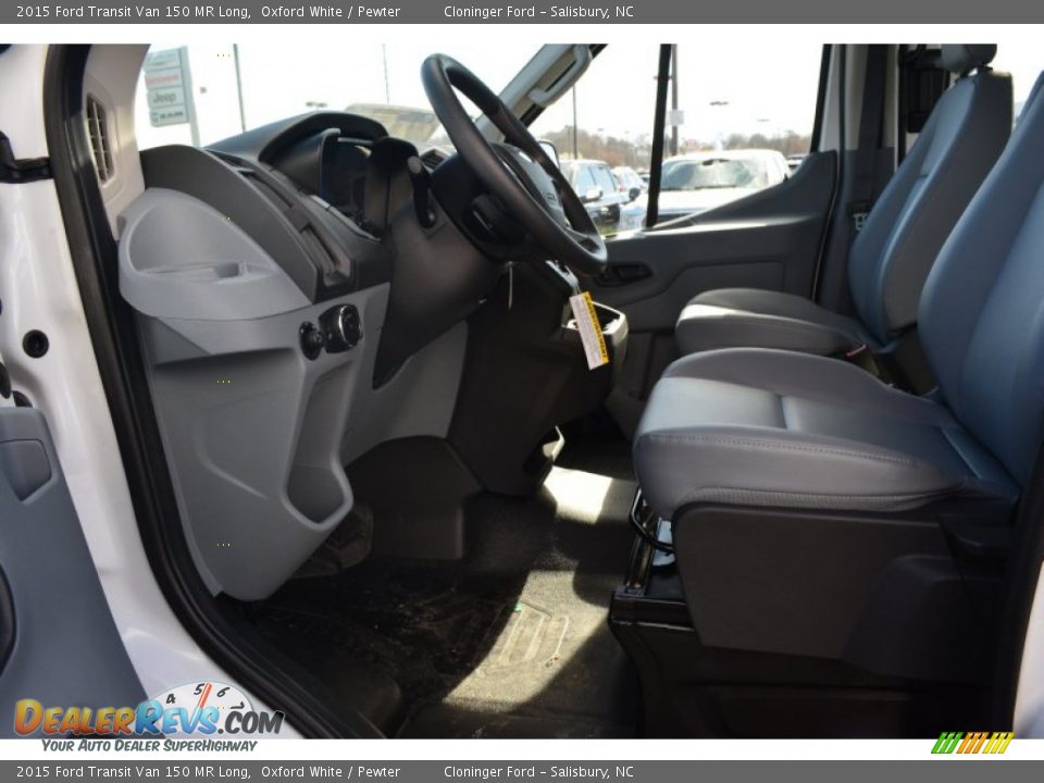 2015 Ford Transit Van 150 MR Long Oxford White / Pewter Photo #7