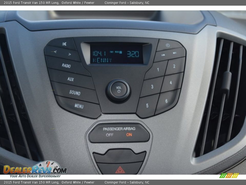2015 Ford Transit Van 150 MR Long Oxford White / Pewter Photo #11