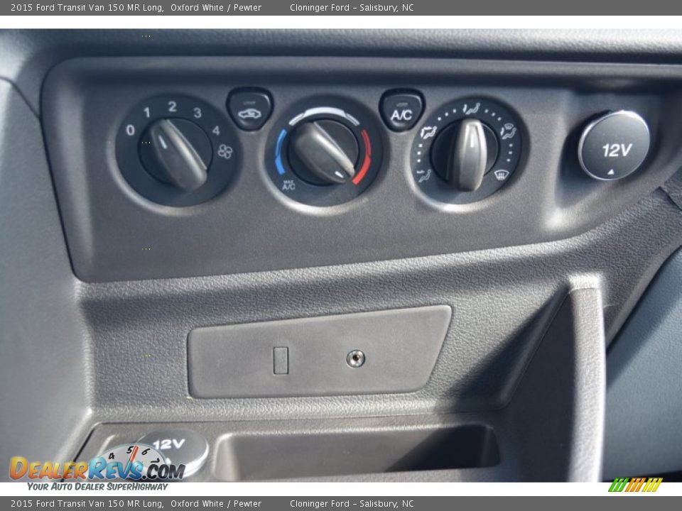 2015 Ford Transit Van 150 MR Long Oxford White / Pewter Photo #12