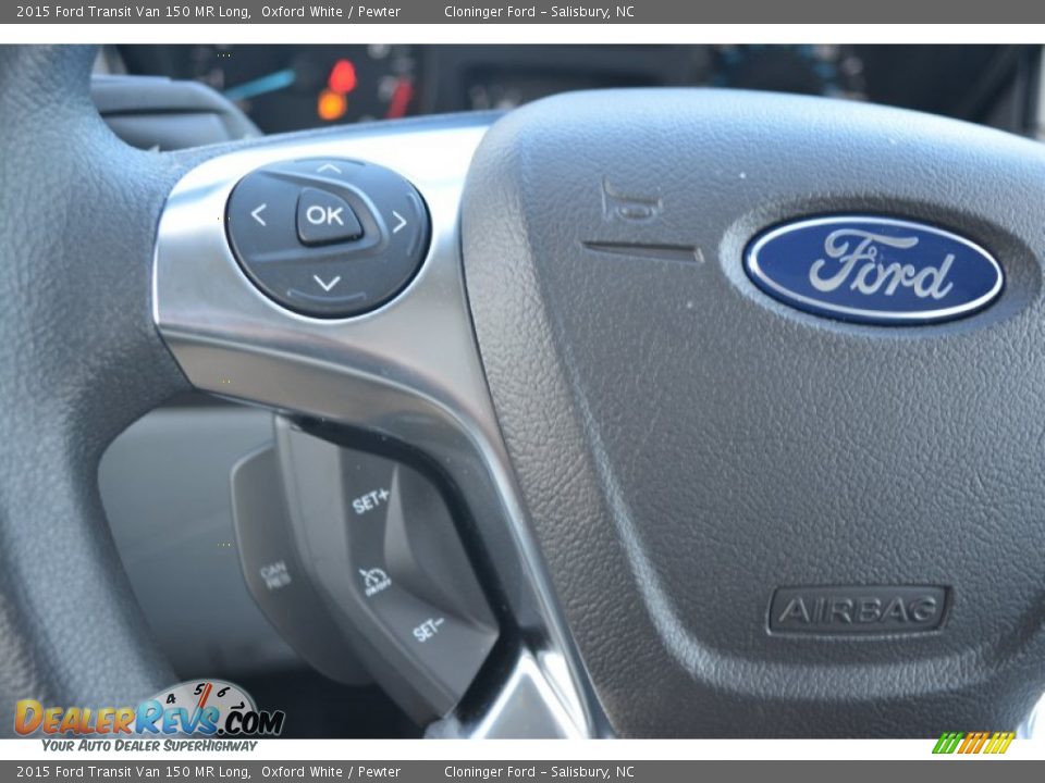 2015 Ford Transit Van 150 MR Long Oxford White / Pewter Photo #14