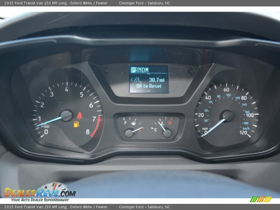 2015 Ford Transit Van 150 MR Long Oxford White / Pewter Photo #15
