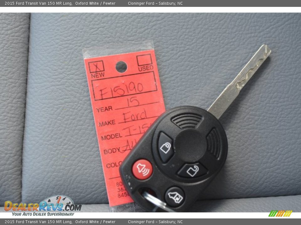 2015 Ford Transit Van 150 MR Long Oxford White / Pewter Photo #17