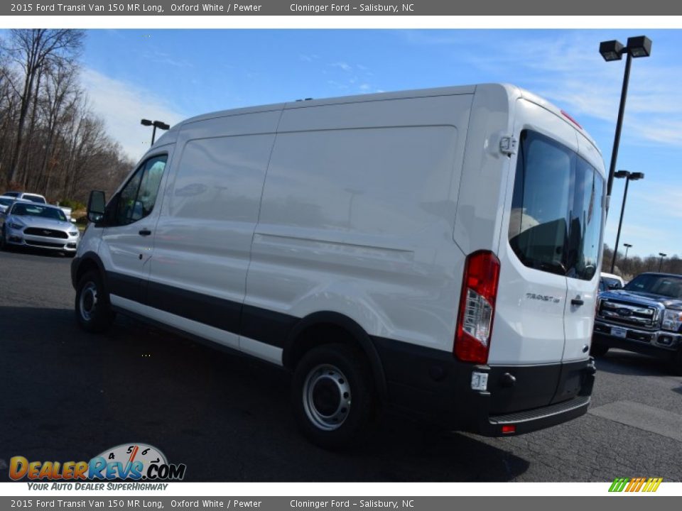 2015 Ford Transit Van 150 MR Long Oxford White / Pewter Photo #18