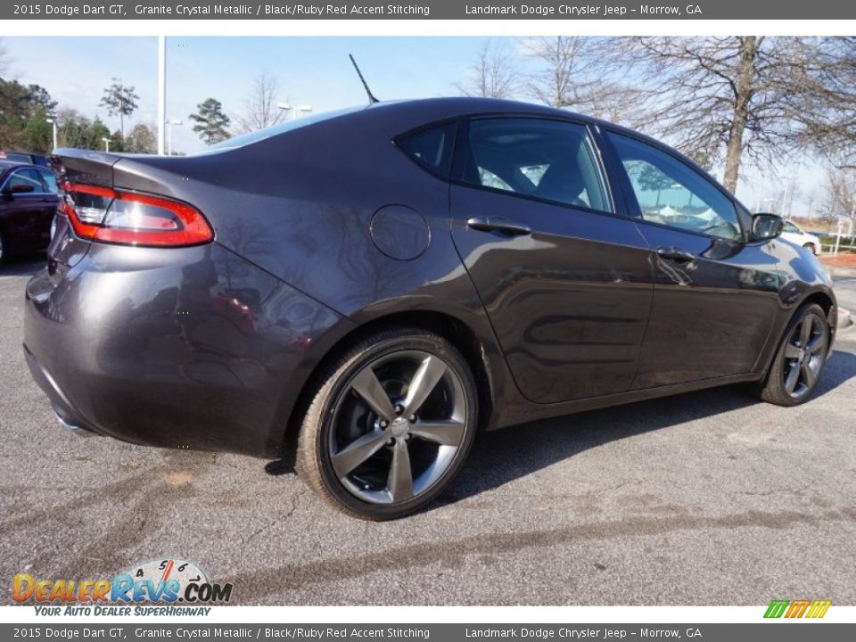 2015 Dodge Dart GT Granite Crystal Metallic / Black/Ruby Red Accent Stitching Photo #4