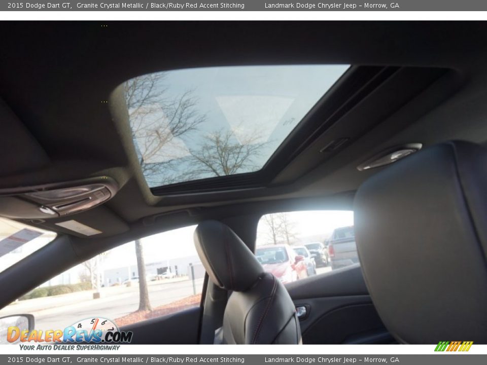2015 Dodge Dart GT Granite Crystal Metallic / Black/Ruby Red Accent Stitching Photo #9