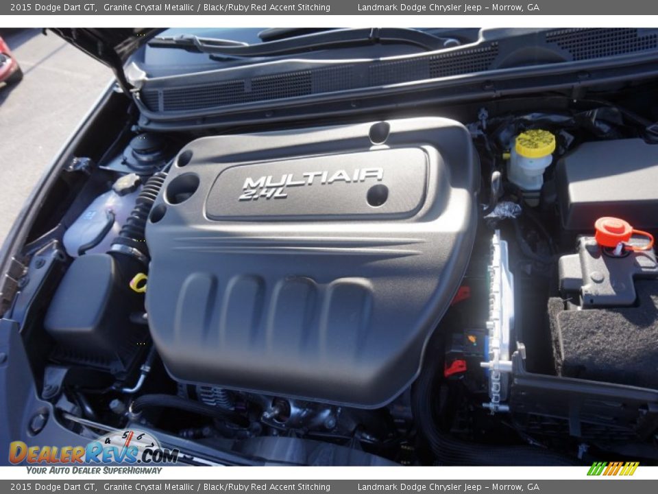 2015 Dodge Dart GT Granite Crystal Metallic / Black/Ruby Red Accent Stitching Photo #10