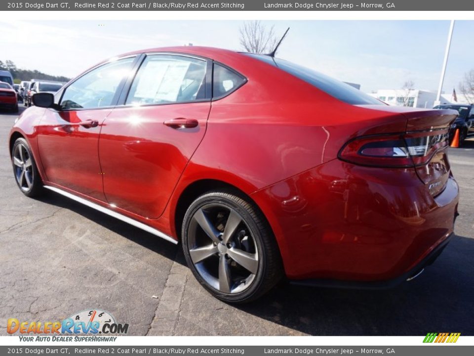 2015 Dodge Dart GT Redline Red 2 Coat Pearl / Black/Ruby Red Accent Stitching Photo #2
