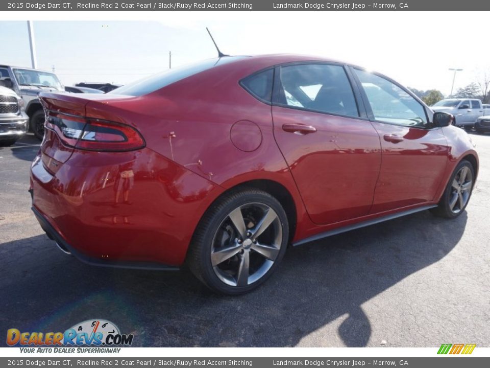 2015 Dodge Dart GT Redline Red 2 Coat Pearl / Black/Ruby Red Accent Stitching Photo #3