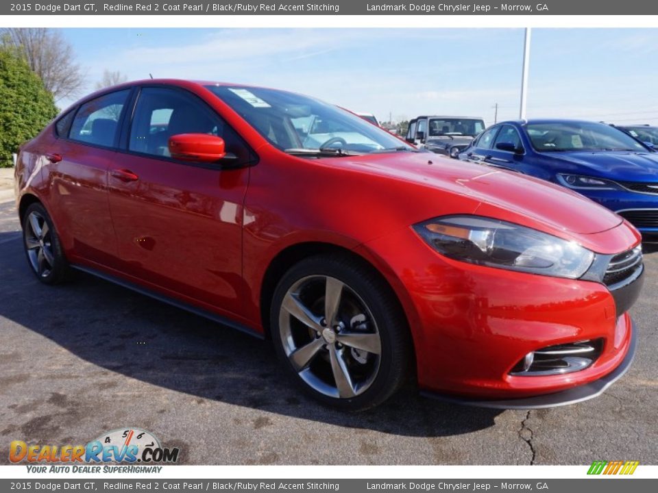 2015 Dodge Dart GT Redline Red 2 Coat Pearl / Black/Ruby Red Accent Stitching Photo #4