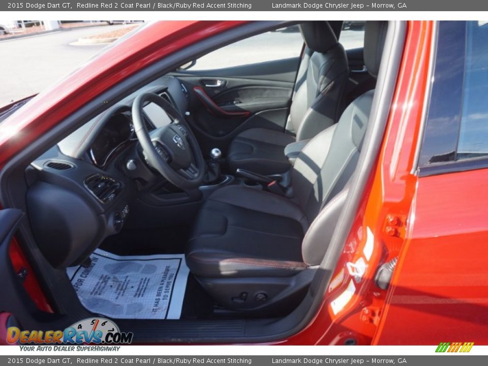 2015 Dodge Dart GT Redline Red 2 Coat Pearl / Black/Ruby Red Accent Stitching Photo #6