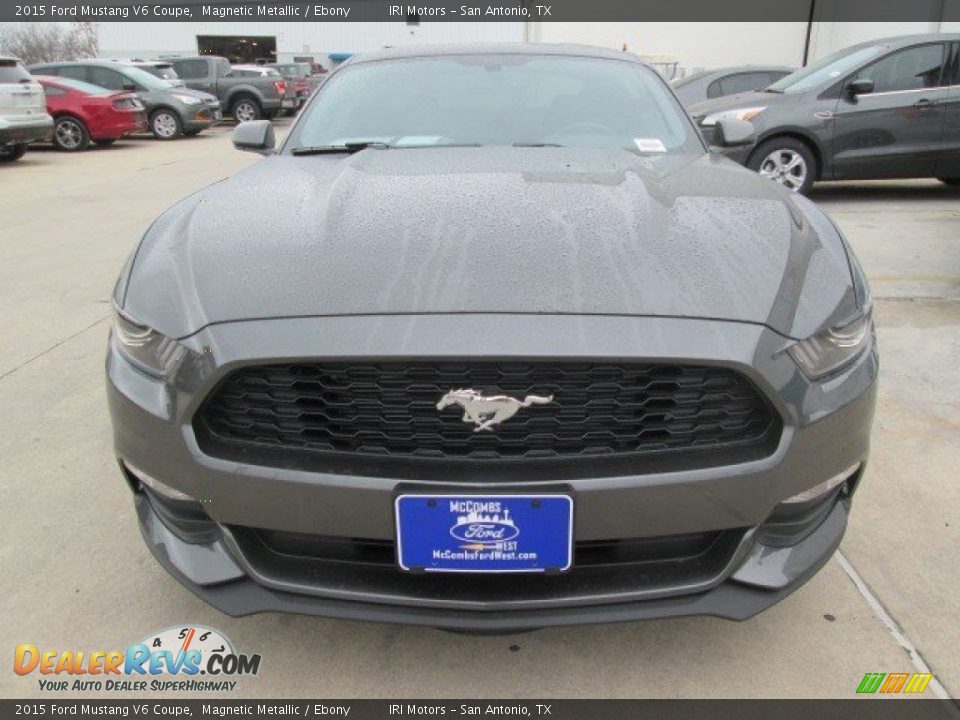 2015 Ford Mustang V6 Coupe Magnetic Metallic / Ebony Photo #4