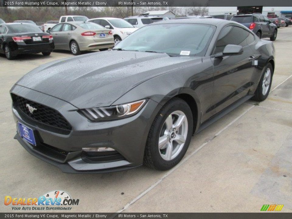 2015 Ford Mustang V6 Coupe Magnetic Metallic / Ebony Photo #5