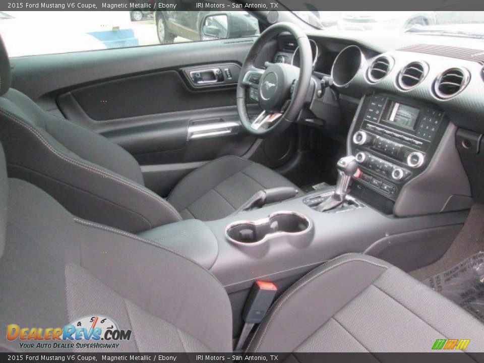 2015 Ford Mustang V6 Coupe Magnetic Metallic / Ebony Photo #12