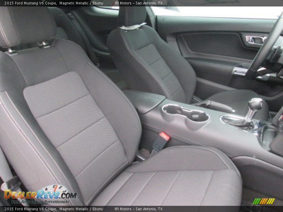 2015 Ford Mustang V6 Coupe Magnetic Metallic / Ebony Photo #13