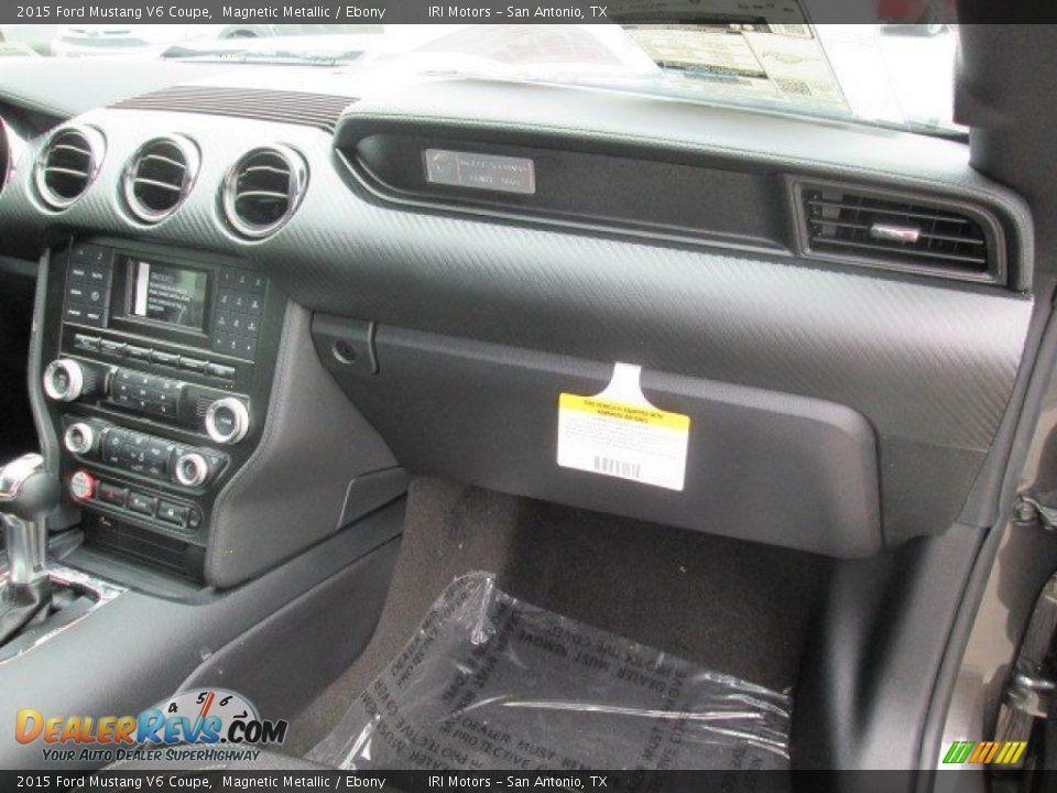 2015 Ford Mustang V6 Coupe Magnetic Metallic / Ebony Photo #15