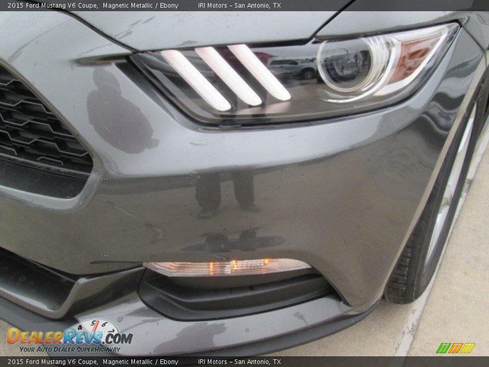 2015 Ford Mustang V6 Coupe Magnetic Metallic / Ebony Photo #16