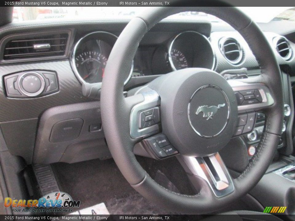 2015 Ford Mustang V6 Coupe Magnetic Metallic / Ebony Photo #17