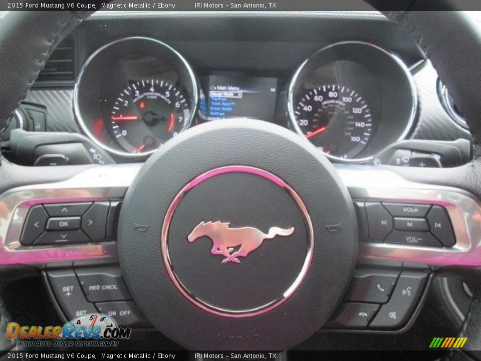 2015 Ford Mustang V6 Coupe Magnetic Metallic / Ebony Photo #19