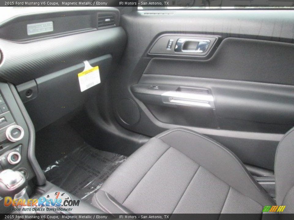 2015 Ford Mustang V6 Coupe Magnetic Metallic / Ebony Photo #25