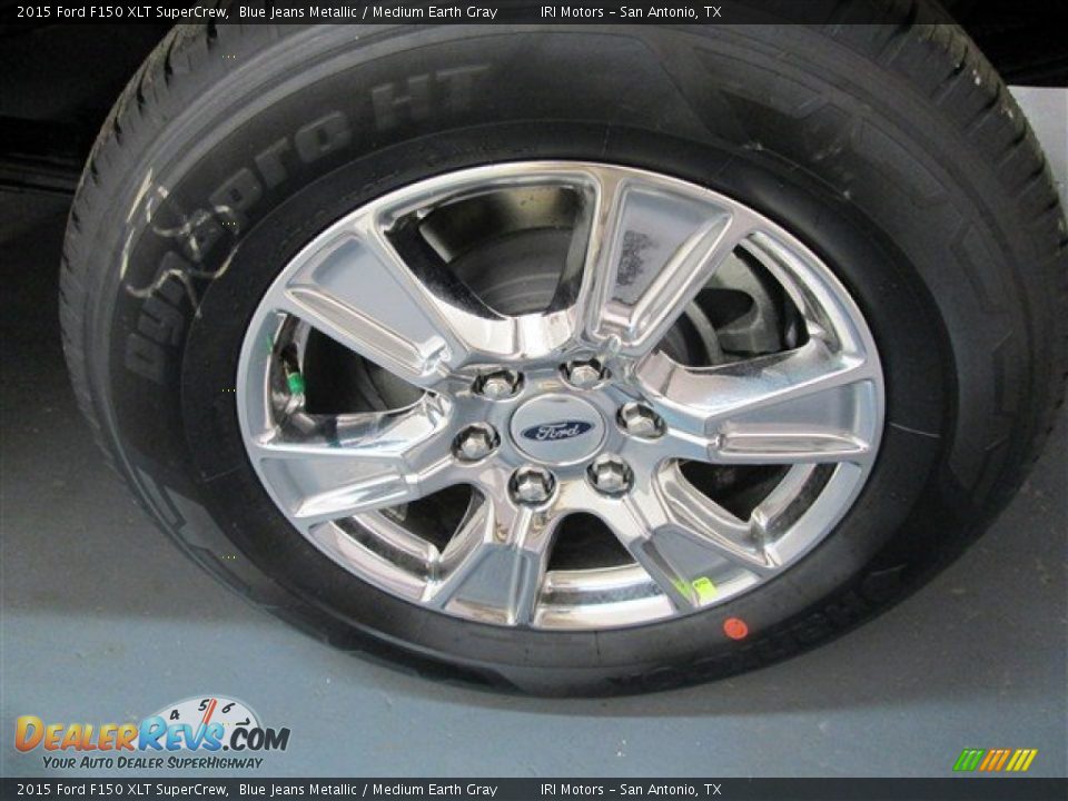 2015 Ford F150 XLT SuperCrew Blue Jeans Metallic / Medium Earth Gray Photo #5