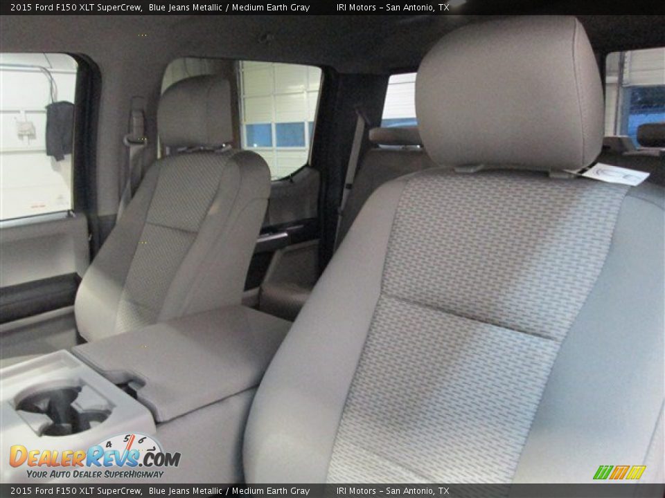 2015 Ford F150 XLT SuperCrew Blue Jeans Metallic / Medium Earth Gray Photo #9