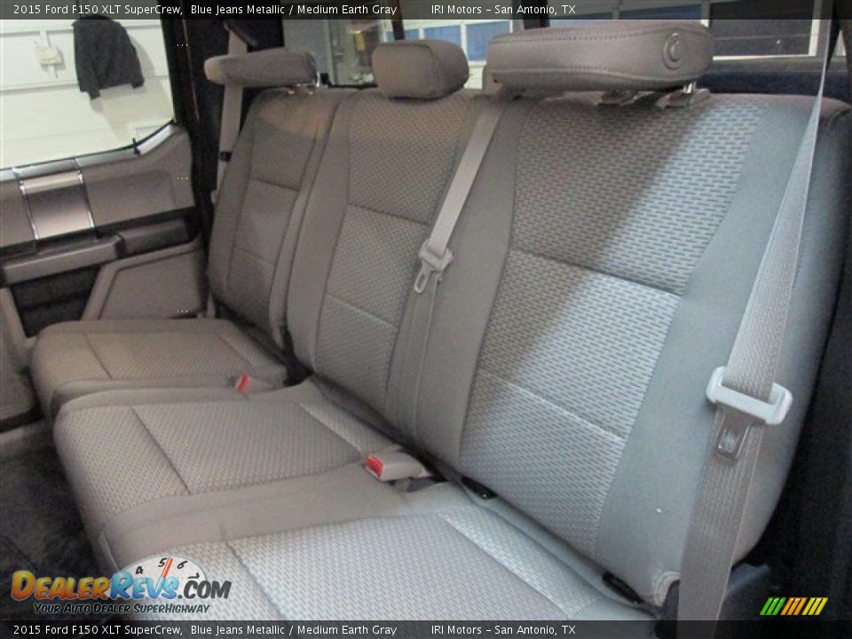 2015 Ford F150 XLT SuperCrew Blue Jeans Metallic / Medium Earth Gray Photo #10