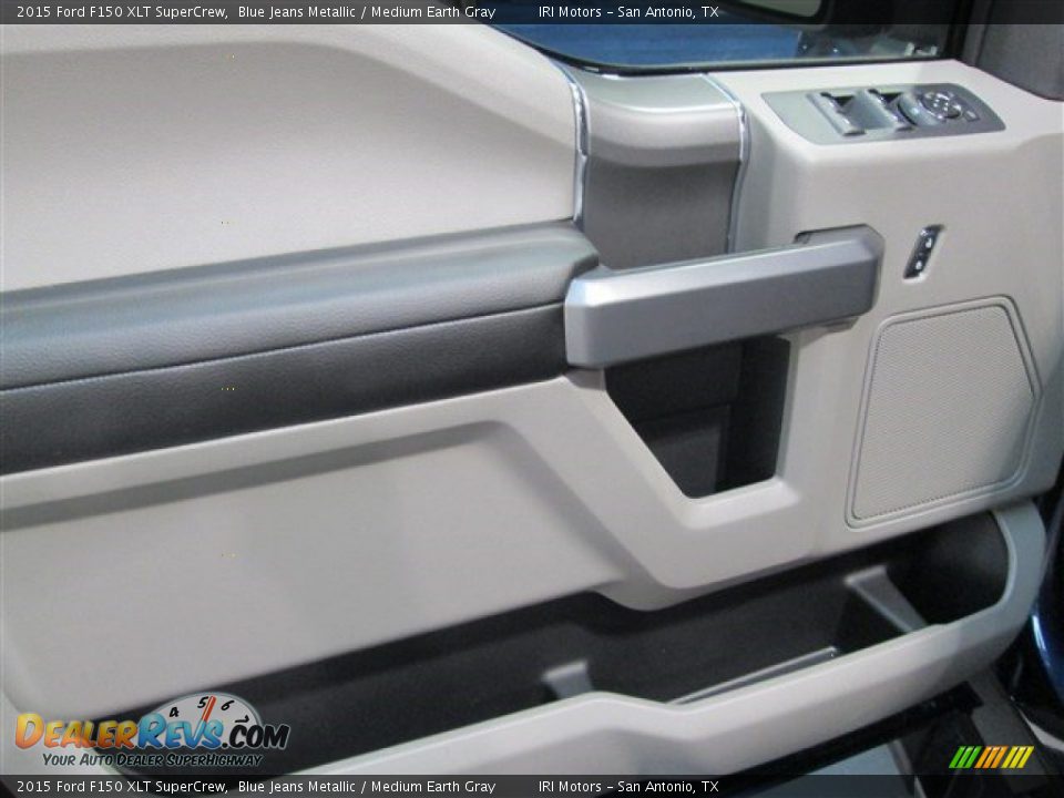 2015 Ford F150 XLT SuperCrew Blue Jeans Metallic / Medium Earth Gray Photo #12