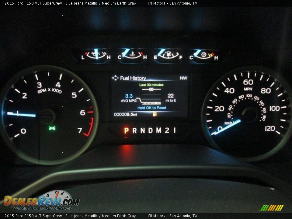 2015 Ford F150 XLT SuperCrew Blue Jeans Metallic / Medium Earth Gray Photo #17