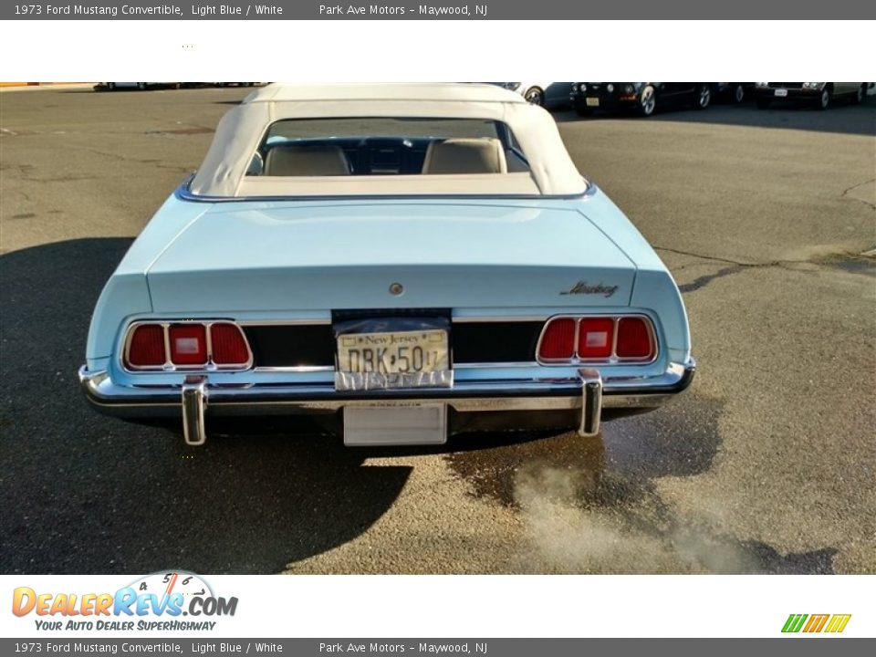 1973 Ford Mustang Convertible Light Blue / White Photo #3