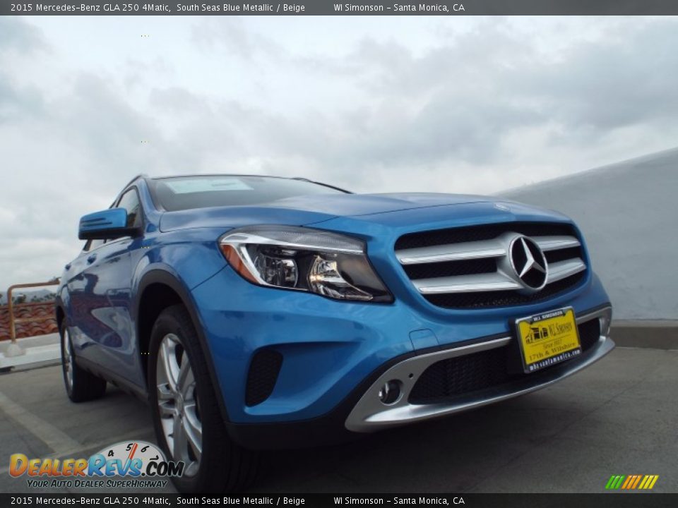 2015 Mercedes-Benz GLA 250 4Matic South Seas Blue Metallic / Beige Photo #11