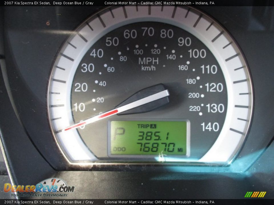 2007 Kia Spectra EX Sedan Deep Ocean Blue / Gray Photo #20