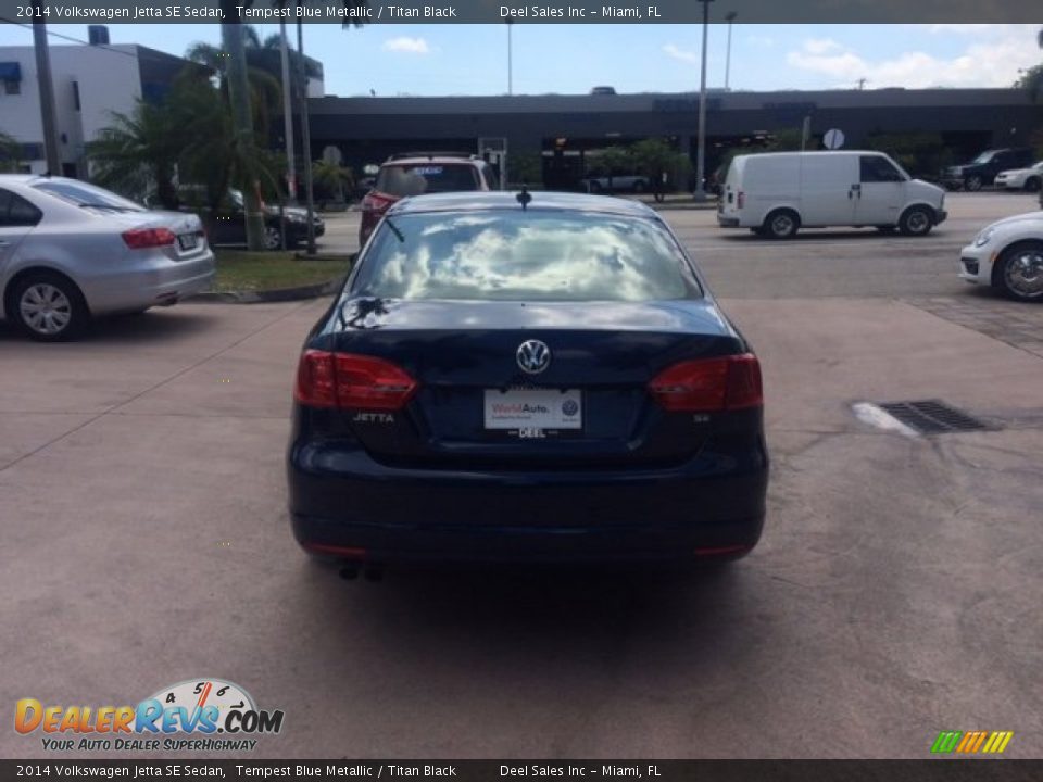 2014 Volkswagen Jetta SE Sedan Tempest Blue Metallic / Titan Black Photo #4