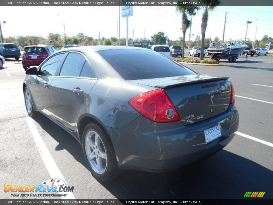 2008 Pontiac G6 V6 Sedan Dark Steel Gray Metallic / Light Taupe Photo #3