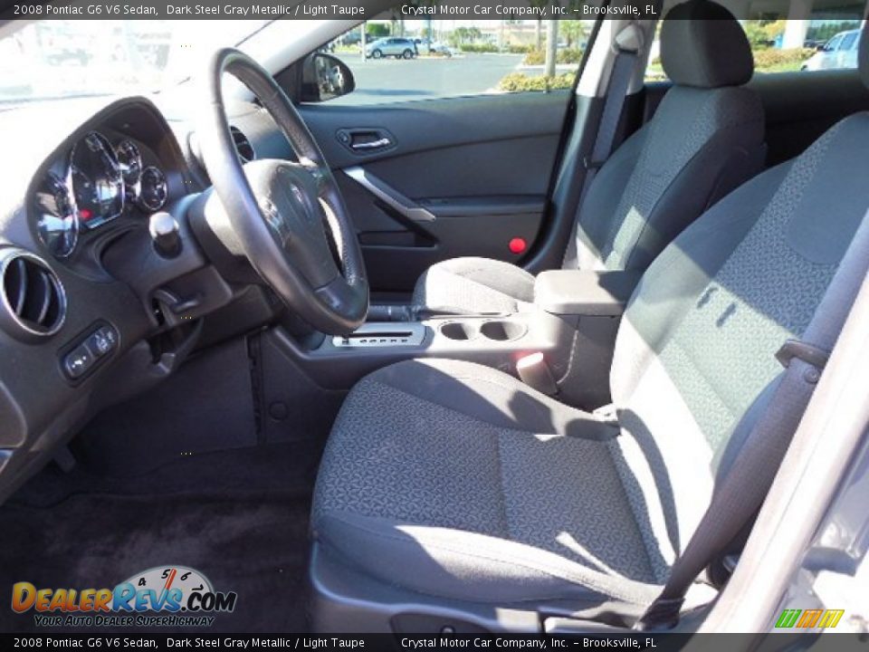 2008 Pontiac G6 V6 Sedan Dark Steel Gray Metallic / Light Taupe Photo #4