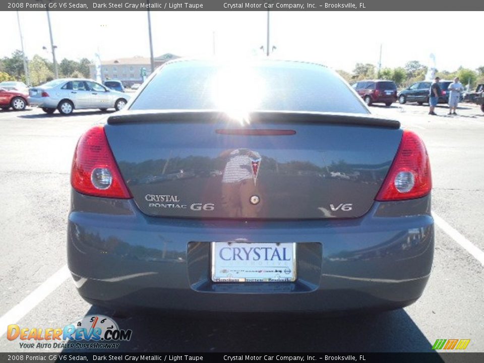 2008 Pontiac G6 V6 Sedan Dark Steel Gray Metallic / Light Taupe Photo #7
